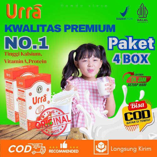 

URRA Susu Kambing Saneen 4 Box Penambah Berat Badan dan Tinggi Badan Anak - Garansi Original