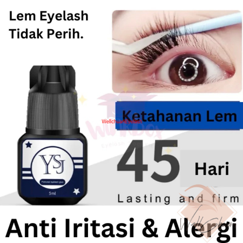 Lem Eyelash extension YSJ  5 ml- Lem YSJ -  Lem Bulu Mata  palsu Tanpa Perih - Lem Eyelash Extension