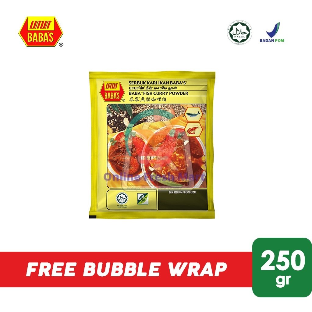 

Baba Fish Curry Powder Bumbu Kari Ikan Babas Bubuk Malay (250 gr) - Online Frseh Mart Denpasar