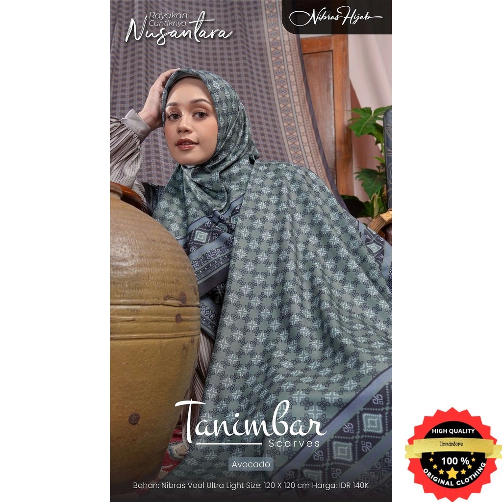 Nibras Tanimbar Scarves Hijab Bahan Ultra Voal Premium Syari Size 120 Cm