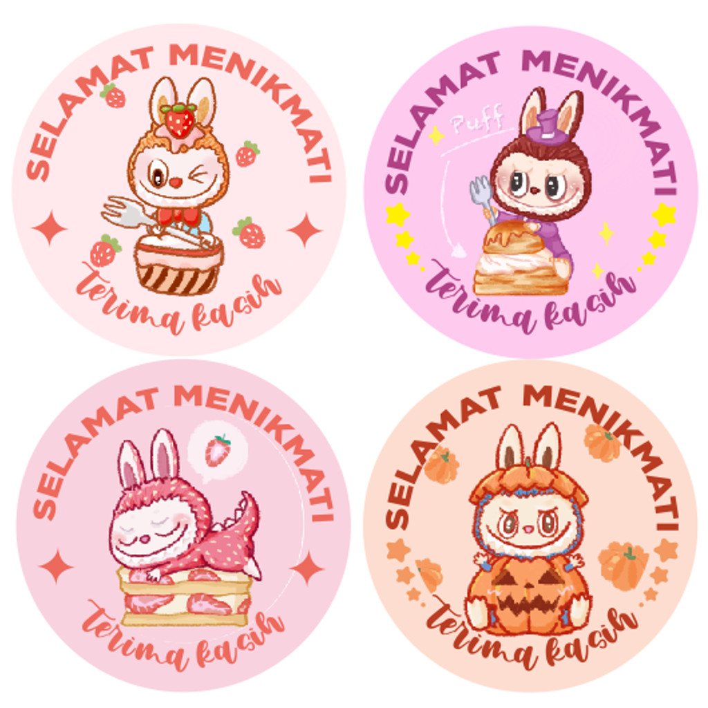 

Stiker Label Thank You / Stiker Roll (500 Pcs) / Stiker Ucapan Label Bulat Colorfull LABUBU - OS0251