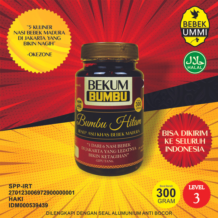 

✨TERLARIS -BEBEK UMMI - BUMBU HITAM KHAS MADURA Level 3 Ukuran 300 Gram