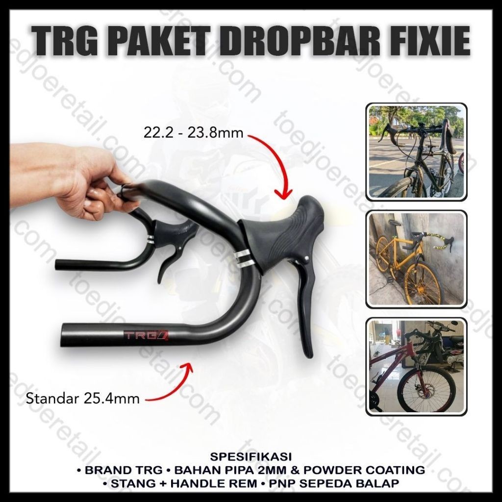 Paket setang sepeda balap roadbike trackbar fixie Gravel Fixed Gear Surly minion minivelo dropbar no
