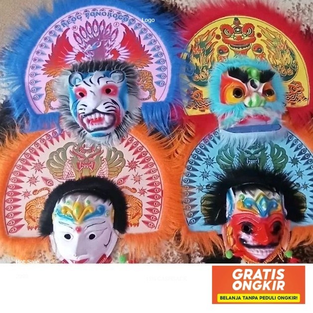 topeng Reog jaranan barongan barongsai macan harimau topeng kera gedrok sinta rama