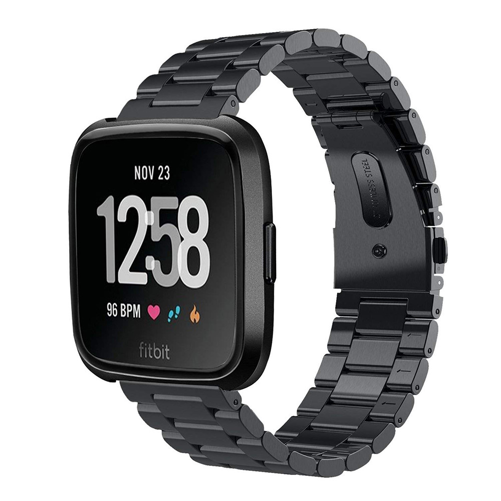 Compatible Fitbit Versa /Versa2/Versa Lite metal strap Stainless Steel band Strap Wristband Bracelet