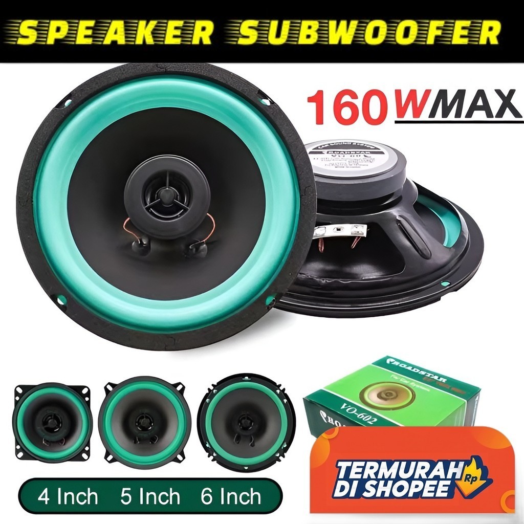 Speaker Mobil Subwoofer Car Speaker 6,5 Inch 160 Watt HiFi Sound Audio