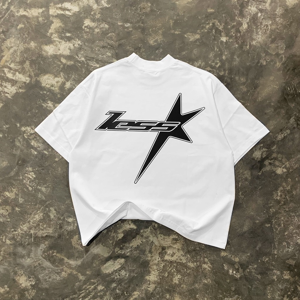 （kaos） Lessegos Boxy Tshirt Lavons Heavy Weight 16s Putih