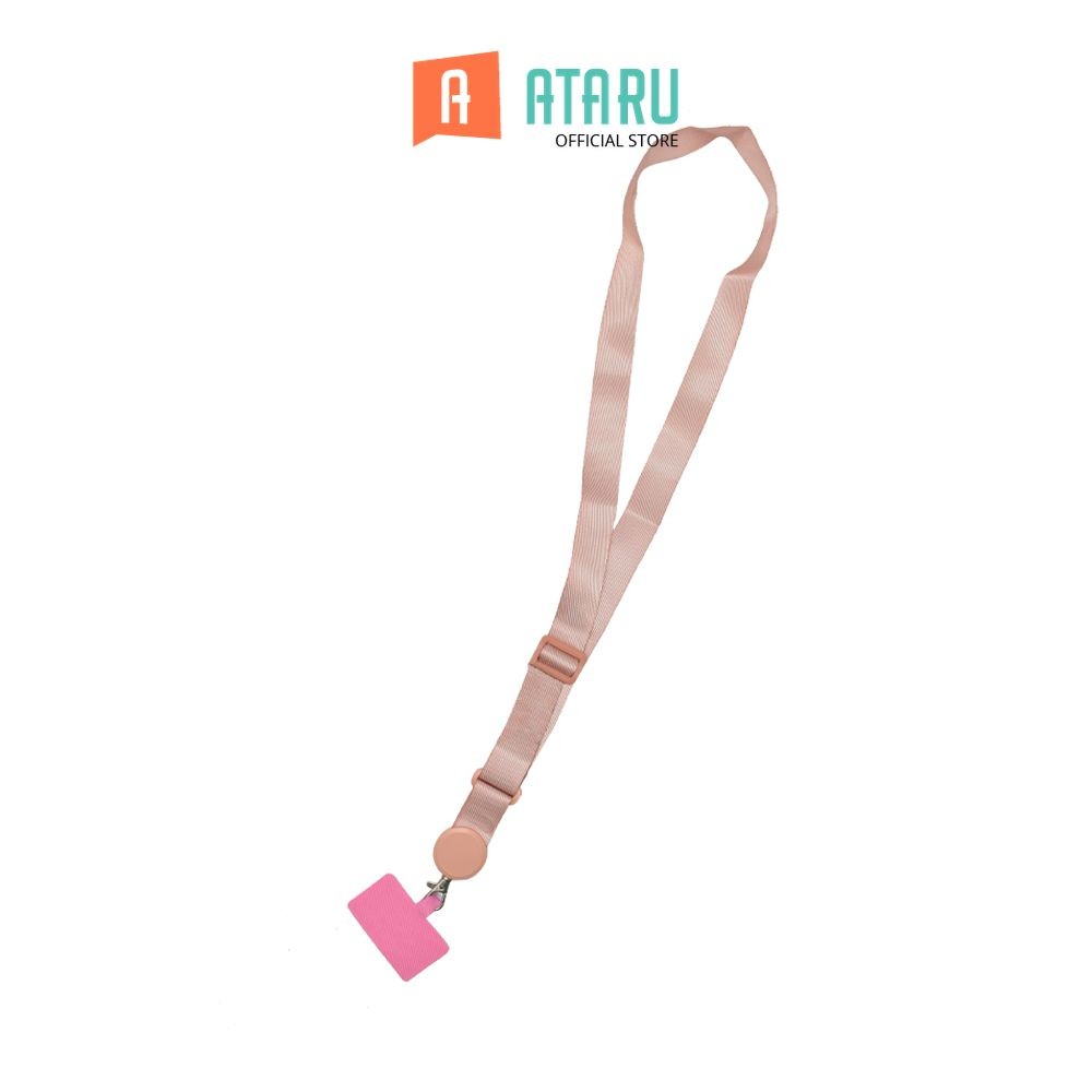 

Ataru Lanyard Wide Strap - Pink Tali Leher Name Tag Id Card Kartu Akses Gantungan Tanda Pengenal Tali Gantungan Hp