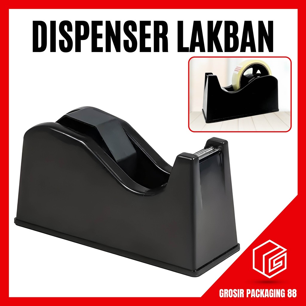 Tape Dispenser Alat Potong Isolasi 1 inch Tempat Solatip Duduk Besar Tape Dispenser Cutter Duduk Mej