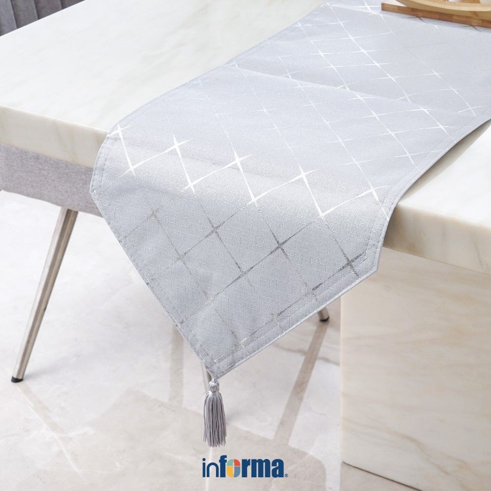 Informa Table Runner 33x180 cm Foil Print 063 Taplak Meja Tengah Serbaguna Dekorasi Ruang Makan Ruan