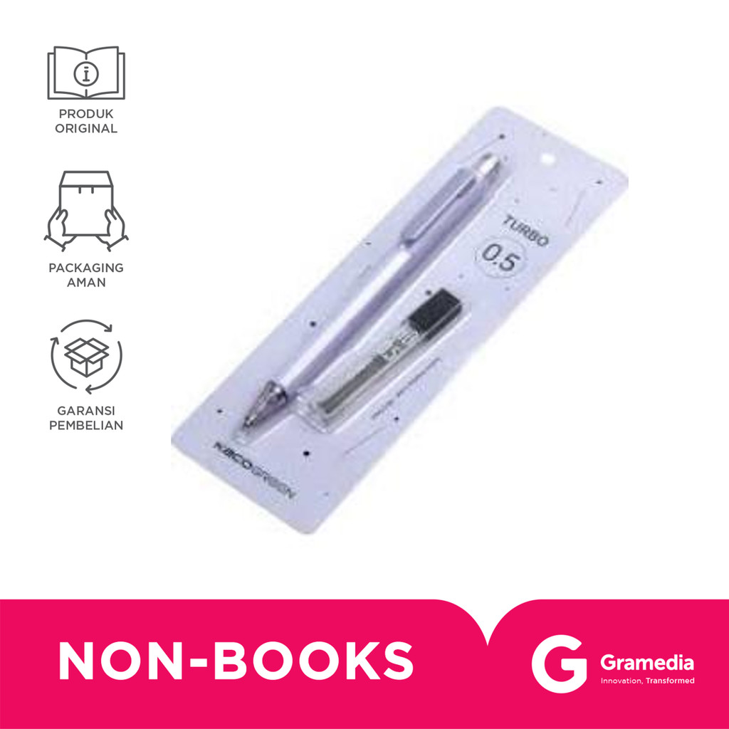 

(Original) Gramedia Pekanbaru -Kaco Turbo Merch Pencil 0.5 Set With Refill HB Purple