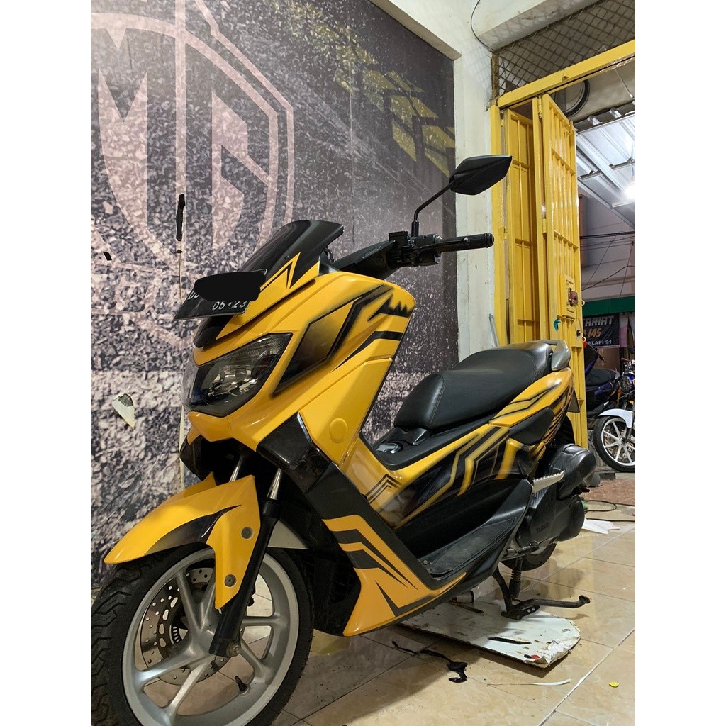 Striping Decal Stiker Motor Nmax Old  motor nMax fullbody FullBodi Pola Lipat kuning MULTI STIKER 10