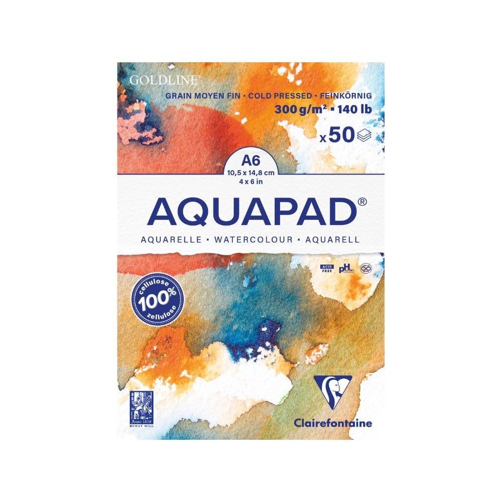 

Gramedia Surabaya - Watercolor Pad Clairefontaine Goldline Aquapad Watercolor Paper A5