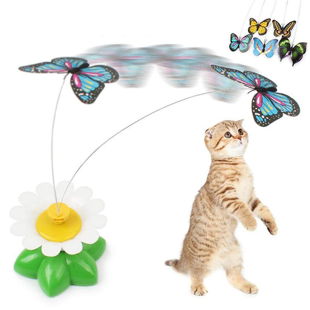 Interactive Cat  Toy Automatic Rotating  Flying  Butterfly Electric Hummingbird Flying Rotating Butt