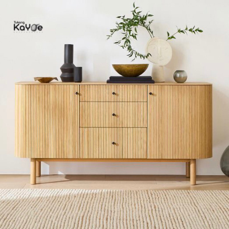 Stand TV Kayu Jati Solid – Meja TV Minimalis Modern untuk Ruang Tamu