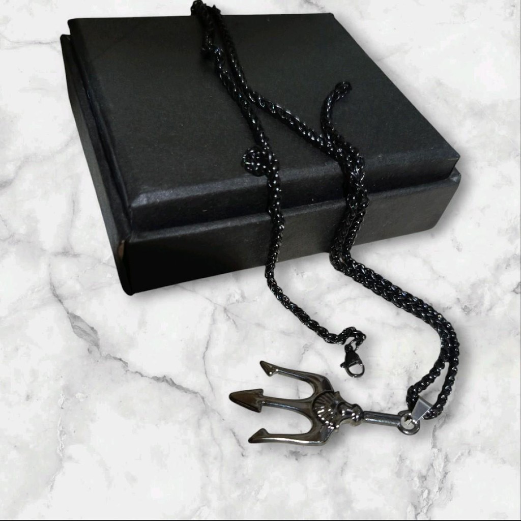 kalung posaidon kalung hits pria wanita titanium harian acara dengar leher kalung kapal