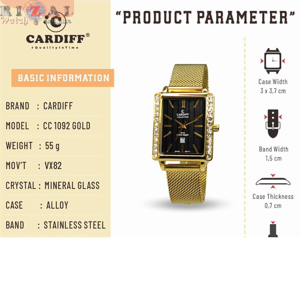 CARDIFF COLLECTION Analog 1092 VX Jam Tangan Wanita