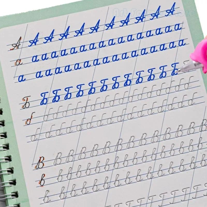 

Kids Russian Copybooks With Pen Practic Reusable Magical Writing Book Free Wiping Children Handwriting Early Learn