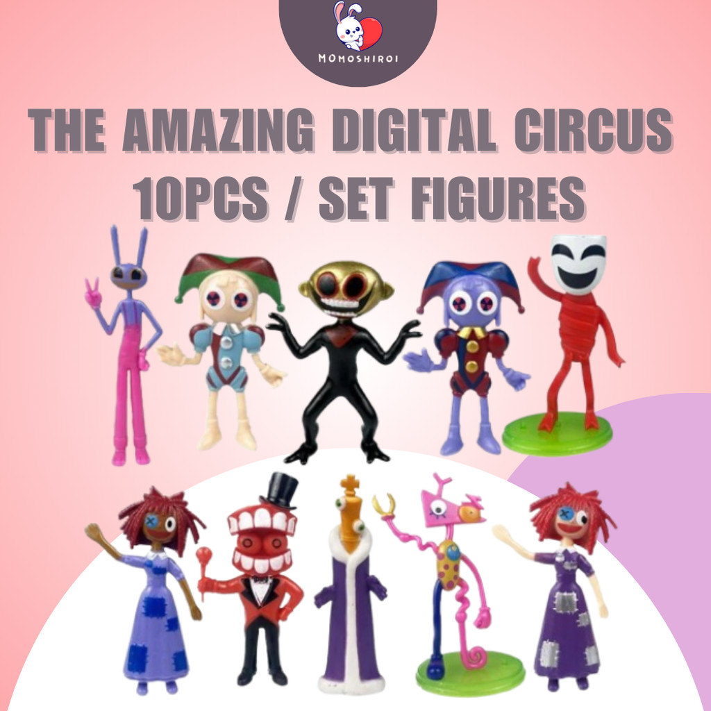 Action Figure Amazing Digital Circus Pomni Jax Gangle Caine Ragatha Kinger - Set 10 Pcs