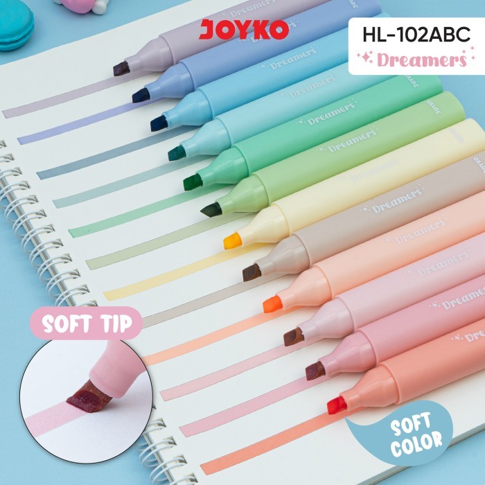 

Penanda Berwarna Highlighter Joyko HL-102 Dreamers Soft Color