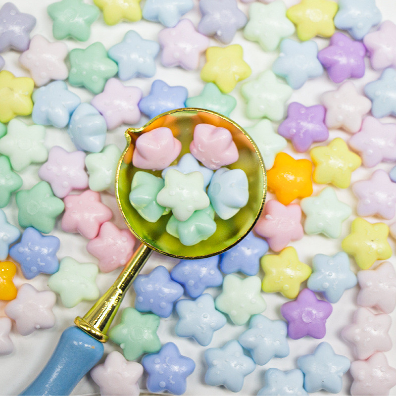 

500g Creative Macaron Style Lacquer Wax Particles Lovely Star Shape Pattern Wax Making Material Craft Wedding Invitation Sealing