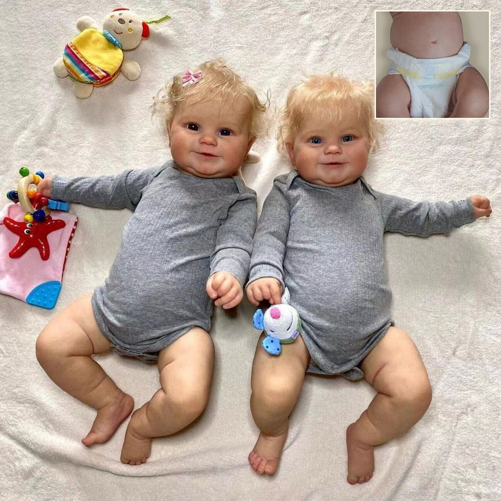 50CM/20inch Reborn Baby Doll Blond Hair Maddie Silicone Vinyl  Finished 3D Painted Skin Veins Art Co