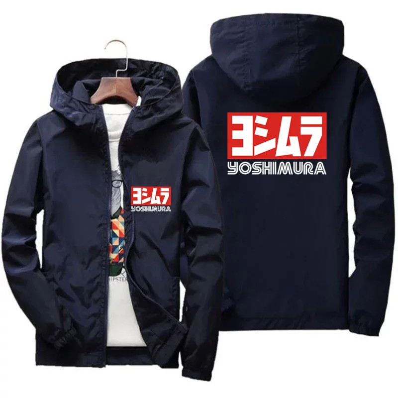 Men's Spring Yoshimura Japanese Pilot Windshield Zipper Ultra Thin Hooded Spring Outdoor Jacket Extr