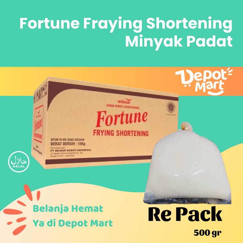 DepotMart Minyak Goreng Padat Fortune 500 gr Minyak Padat Untuk Donut dan Gorengan Jadi Lebih Nikmat