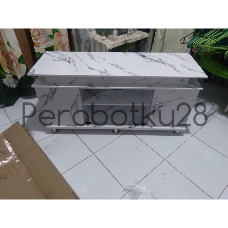 [ PERABOTKU28 ] Buffet TV Kaca Minimalis