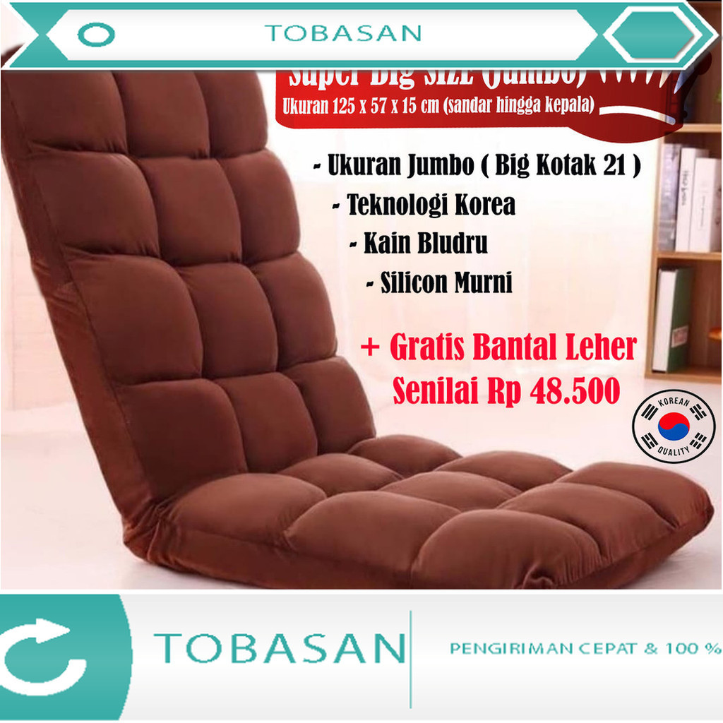 TOBASAN Kursi Lesehan Lipat Super Besar  - Kursi L