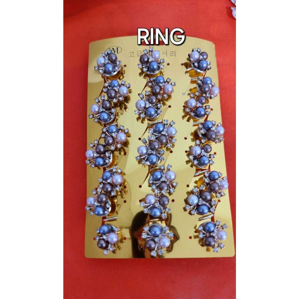 Lusinan Ring Hijab Motif Bunga Pastel - Ring Kerudung Motif Bunga Pastel - Ring Jilbab Motif Bunga P