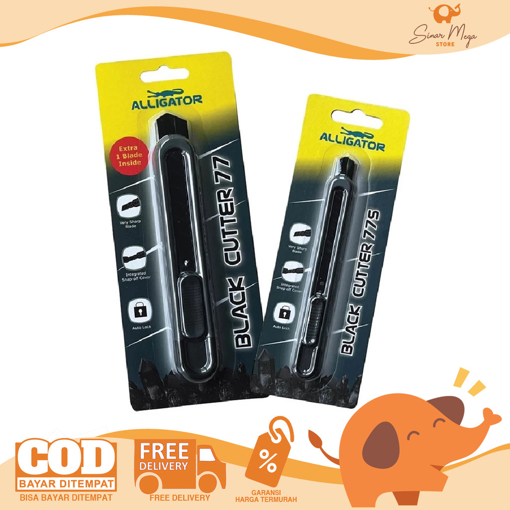 

ALLIGATOR Cutter Black 77 - Pisau Kater Alat Pemotong Murah Berkualitas