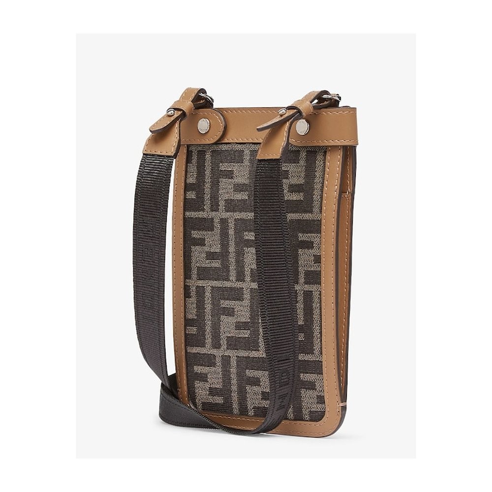 Hong Kong direct mail Fendi Peekaboo logo mobile phone bag 7AS156AFBV shoulder strap