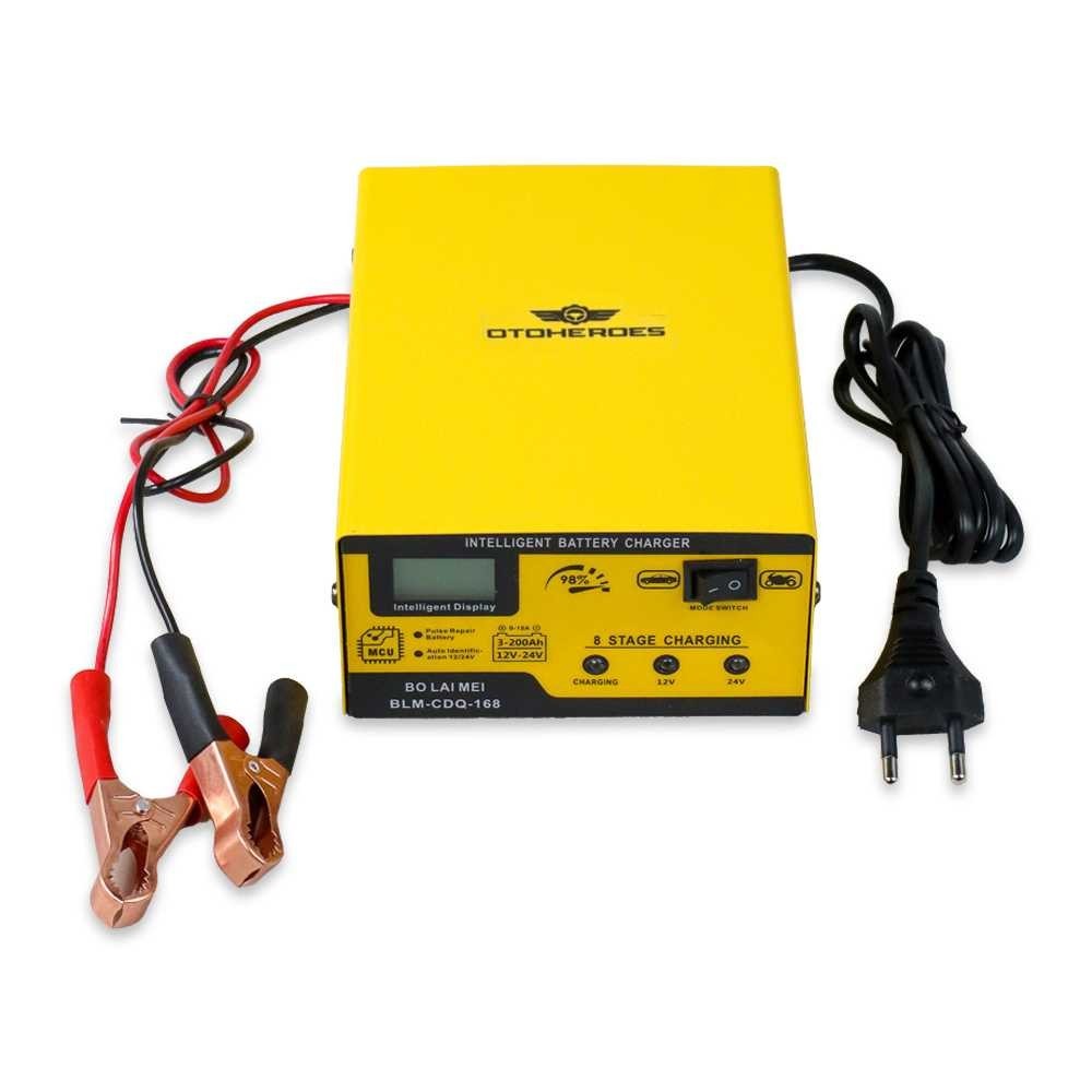 Charger Aki Mobil Motor 250W 12V/24V 200Ah - OTOHEROES BLM-CDQ-168 / Charger Aki Otomatis Smart Inte