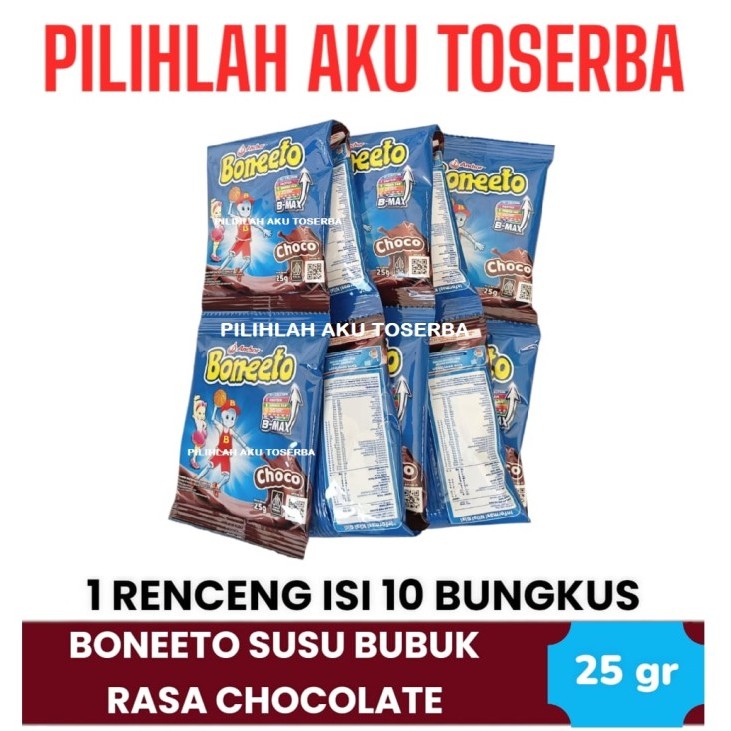 Susu Bubuk BONEETO Sachet Rasa CHOCOLATE - ( HARGA 1 RENCENG )