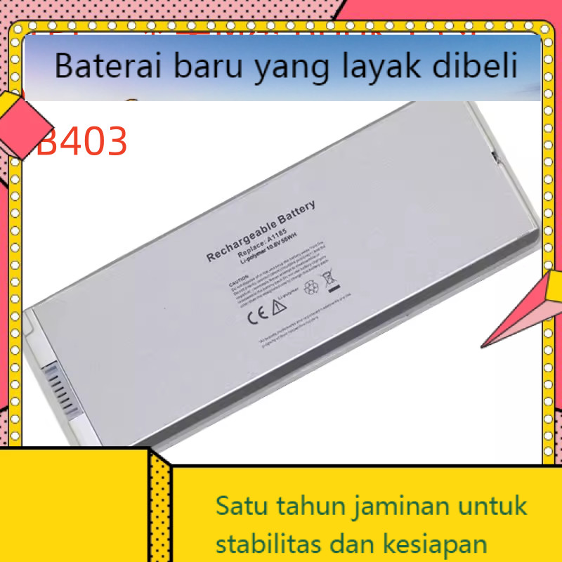 Apple MacBook baru 13 inci A1181 A1185 MC374 MB402 MB403 baterai laptop