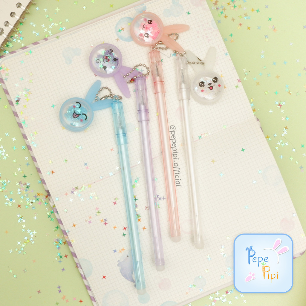 

Pena Gel Gantungan Wajah Kelinci Manik Pen Rabbit Bolpen Pulpen Bolpoin Ballpoint Karakter Pulpen Lucu