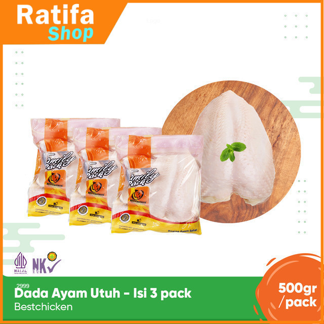 

Bestchicken Bundling Hemat Dada Ayam Utuh 500 gr - Isi 3 pack