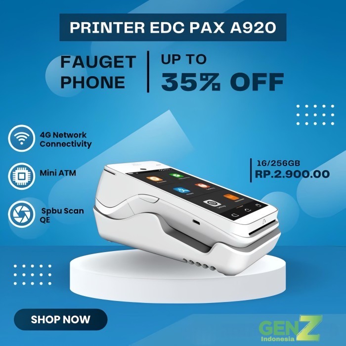 printer Android EDC A920 EDC Pax SPBU