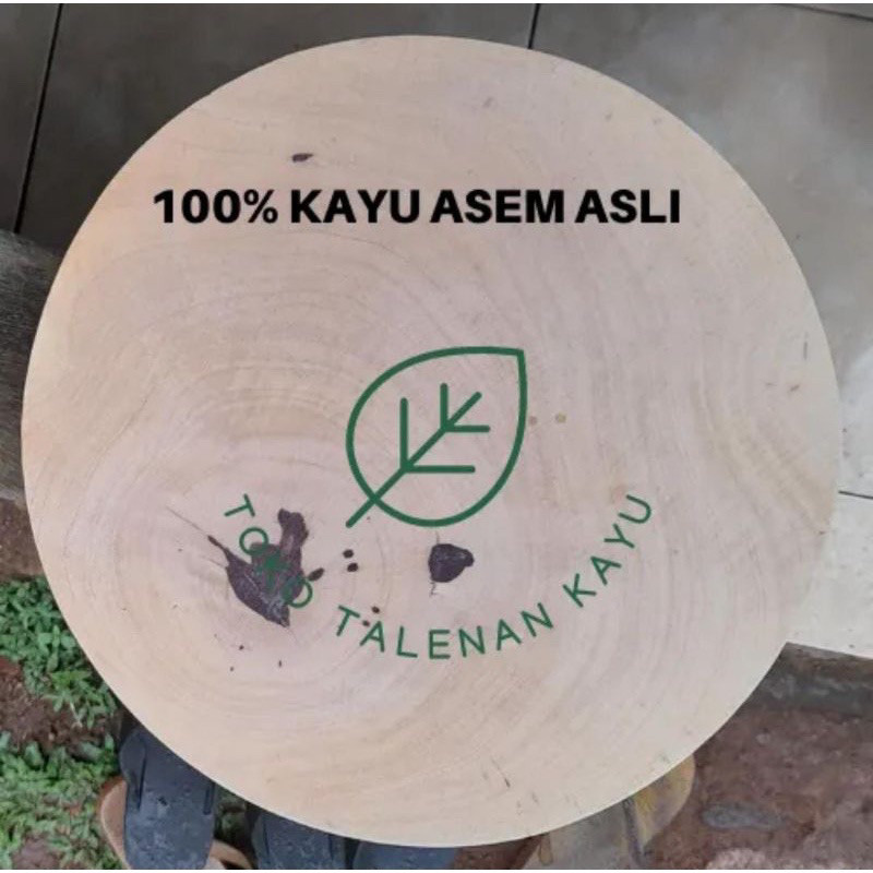 Talenan kayu Asem besar 40cm/talenan kayu asem bulat/pemotong daging/talenan potong/ talenan dapur