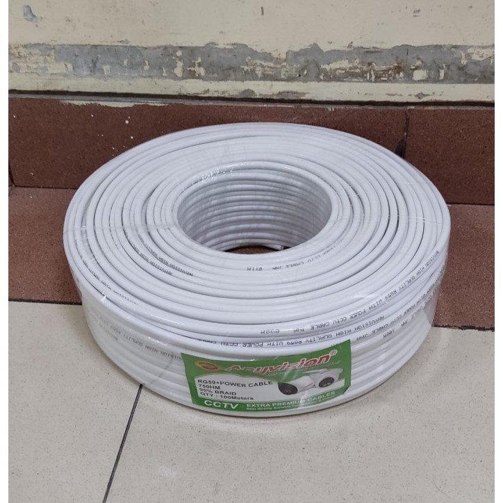 Anyvision Kabel CCTV RG59+Power 100 meter Original / Kabel CCTV RG59