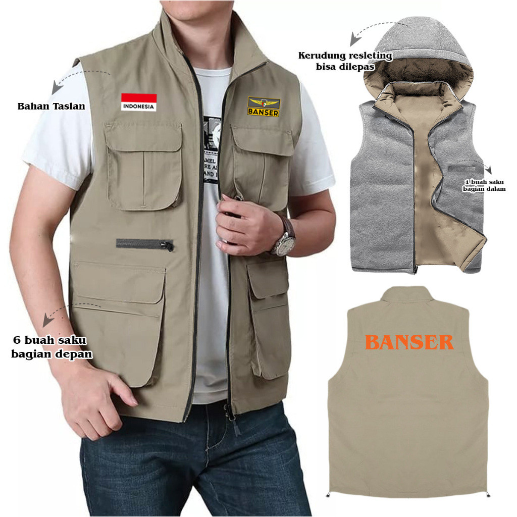 JAKET ROMPI KANTONG BANSER TERBARU / ROMPI BANSER KEREN / JAKET ROMPI FREE SABLON NAMA