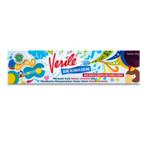 Verile Acne Blemish Cream 10g / Verile Krim Bekas Jerawat = Murah