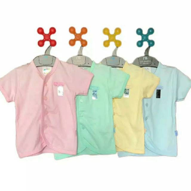 NOVA Baju bayi kancing depan tangan pendek Warna S/M/L