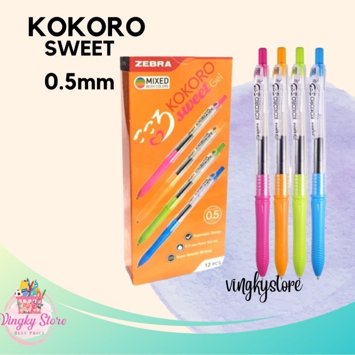 

[Promo]New Arrival Pulpen Kokoro Sweet (tinta hitam) isi 12 pc