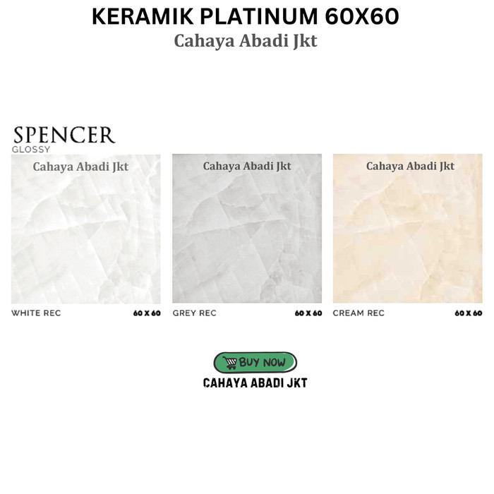 Keramik PLATINUM Spencer Grey KW1 60X60CM 1.44Meter / Platinum Ceramics Spencer Grey 60x60