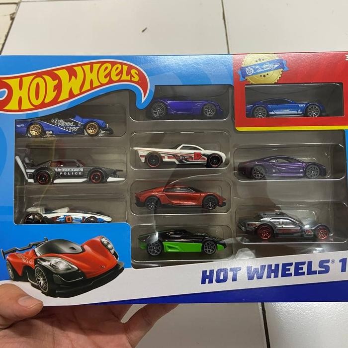 Hot Wheels Gift Pack 1 paket Isi 10 Original  - Mainan Diecast Set Metal Mobil Hotwheels Hotweels - 