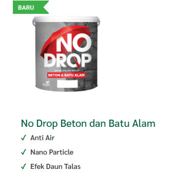 CAT NODROP NO DROP CAT TEMBOK DINDING PILAR BATU ALAM TAMAN WARNA CLEAR PERNIS