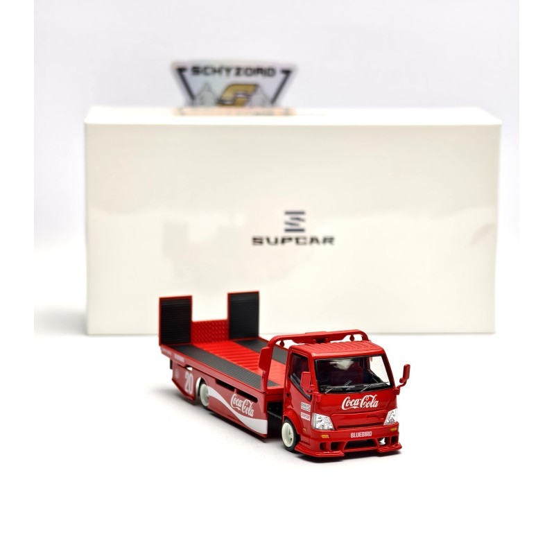 Supcar H300 Blue Bird Coca Cola Flat Bed Tow Custom Truck Limited Edition Flatbed