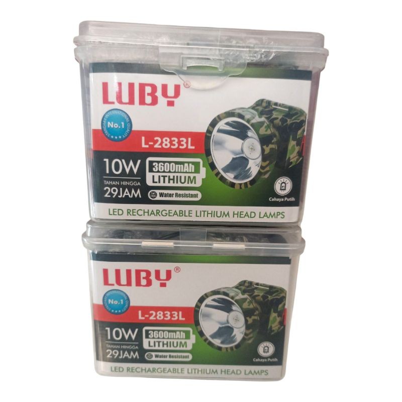 Headlamp Senter Kepala LUBY L 2833L 10W 10Watt Putih